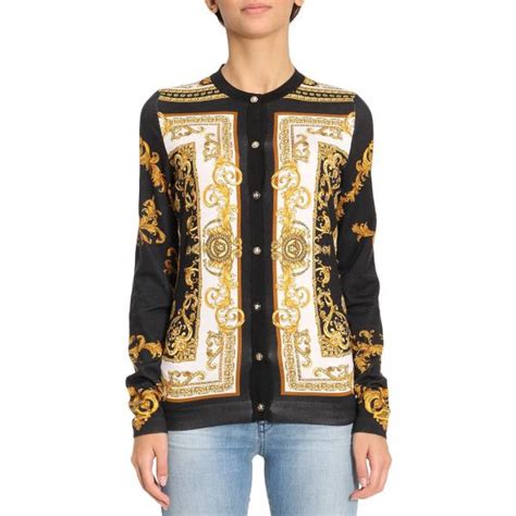 versace long cardigan|Versace jumper women's.